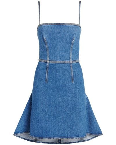 Alexander McQueen Mini-jurk Met V-hals - Blauw