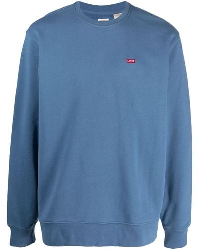 Levi's Embroidered-logo Cotton Sweatshirt - Blue