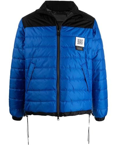 Fumito Ganryu Colour-block Puffer Jacket - Blue