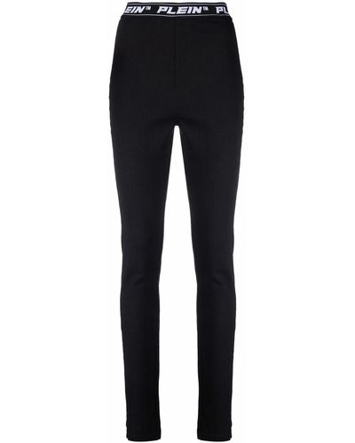 Philipp Plein Logo-waistband leggings - Black