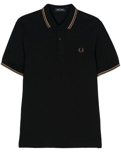 Fred Perry ロゴ ポロシャツ - ブラック