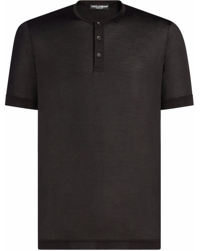 Dolce & Gabbana ヘンリーネック Tシャツ - ブラック