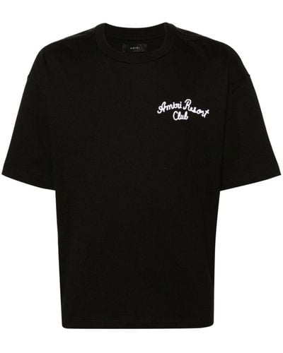 Amiri Resort Club Embroidered T-shirt - Black