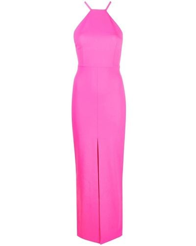 Solace London Lila Halterneck Maxi Dress - Pink