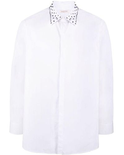 Valentino Garavani Hemd mit Rockstud-Nieten - Weiß