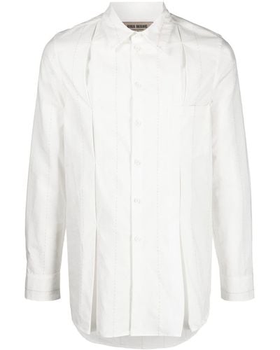 Uma Wang Button-up Pleated Shirt - White
