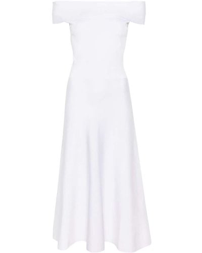 Fabiana Filippi Off The Shoulder A Line Dress - White