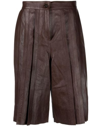 Golden Goose Shorts con pieghe - Marrone