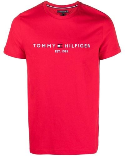 Tommy Hilfiger T-Shirt mit Logo-Print - Pink