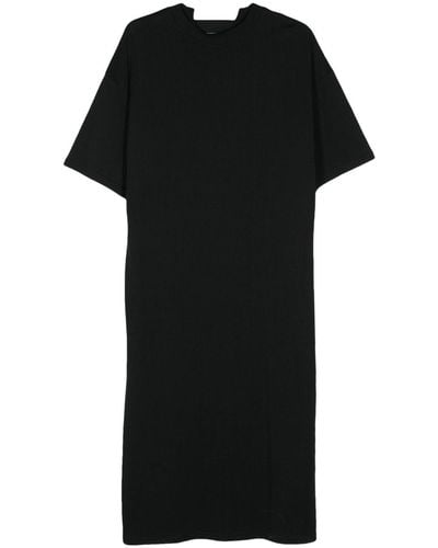 Tela Plain T-shirt Dress - Black