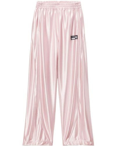 Alexander Wang Piped-trim Track Trousers - Pink