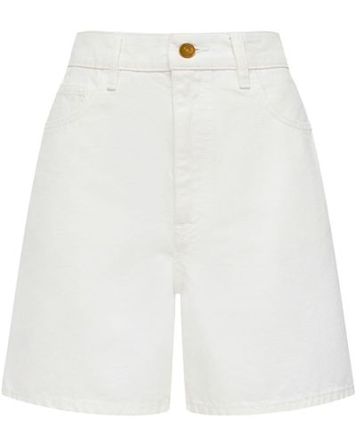 12 STOREEZ High-waisted Denim Shorts - White