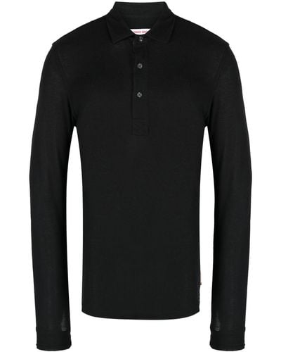 Orlebar Brown Sebastian Long-sleeve Polo Shirt - Black