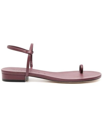 STUDIO AMELIA Edith Flat Leather Sandals - Pink