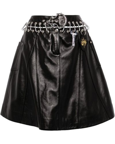 Chopova Lowena Minifalda con detalle de mosquetón - Negro