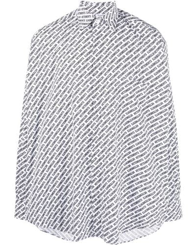 Vetements Logo-print Cotton Shirt - White