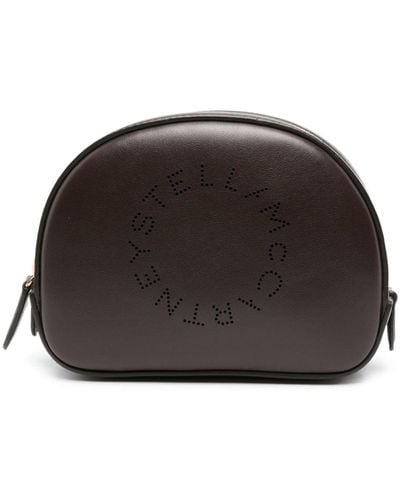 Stella McCartney Cut Out-logo Zip-up Makeup Bag - Black