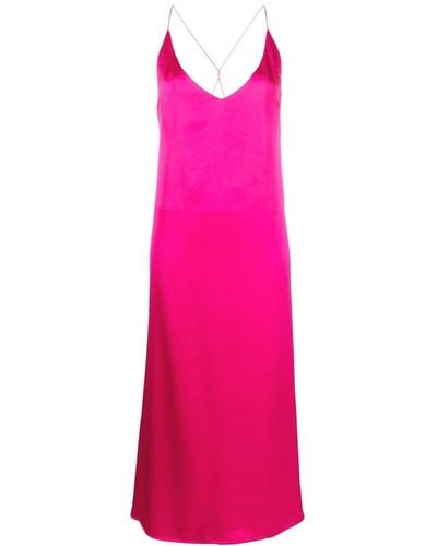 Blanca Vita Mara Satin Slip Dress - Pink