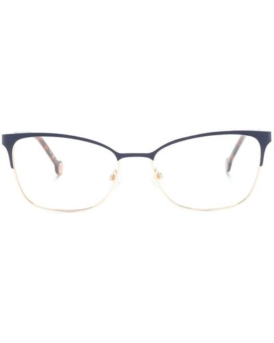 Carolina Herrera メタリック スクエア眼鏡フレーム