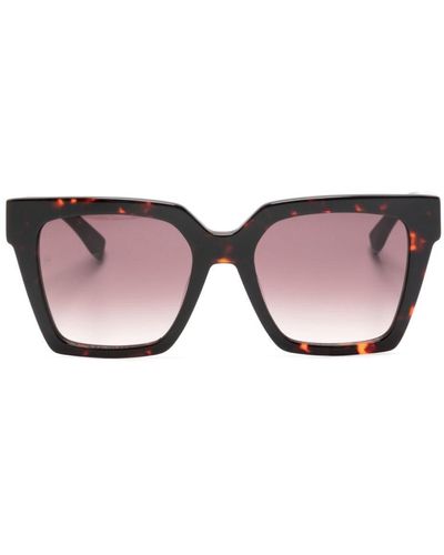 Tommy Hilfiger Oversized-Sonnenbrille in Schildpattoptik - Pink