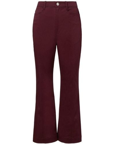 Proenza Schouler Cropped Kick-flare Pants - Red