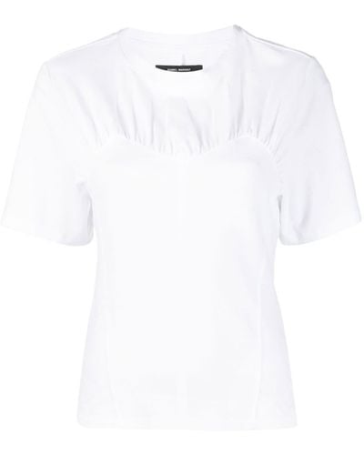 Isabel Marant Zazie パネル Tシャツ - ホワイト