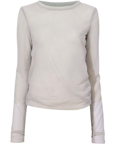 Proenza Schouler Dara Long-sleeve Jersey T-shirt - White