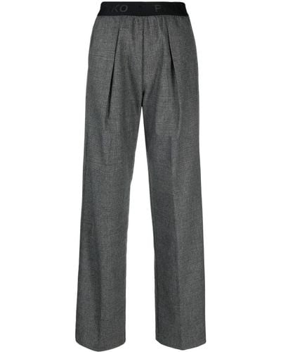 Pinko Logo-waistband Trousers - Grey