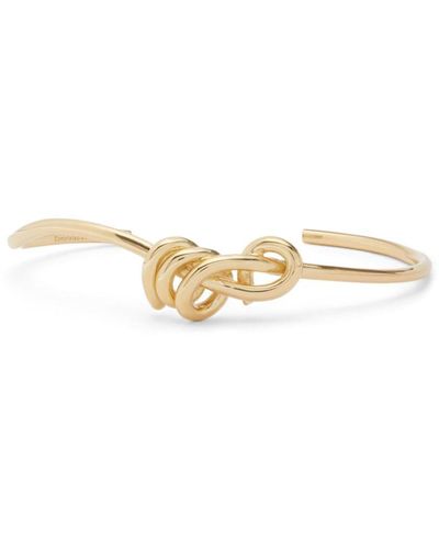 Completedworks 18kt Yellow Gold Knot Bracelet - White