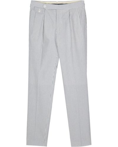 Polo Ralph Lauren Striped Cotton Trousers - Grey