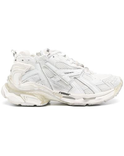 Balenciaga Runner Panelled Chunky Trainers - White