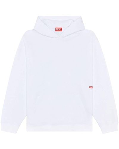 DIESEL Hoodie en coton à patch logo S-Boxt-Hood-N8 - Blanc