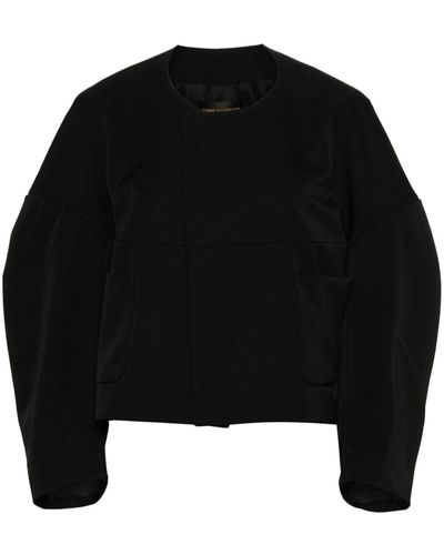 Comme des Garçons Veste crop à épaules dénudées - Noir