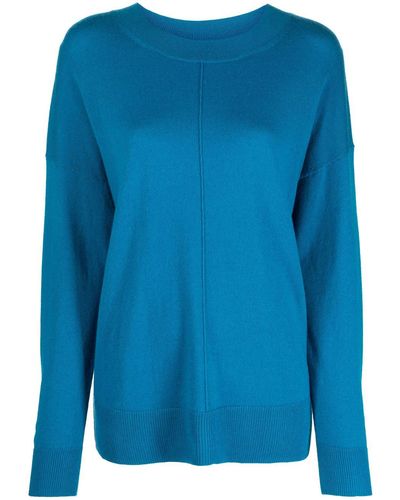 Chinti & Parker Long-sleeve Fine-knit Sweater - Blue