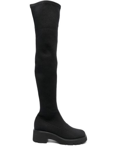 Camper Thigh-high Slip-on Boots - Black
