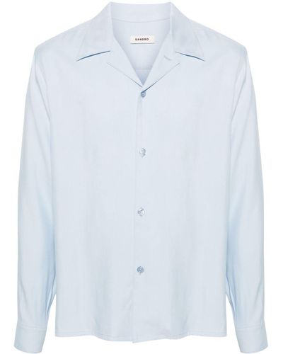 Sandro Camisa con cuello cubano - Azul