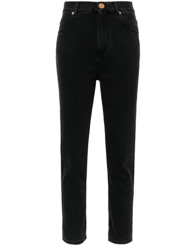 Balmain Jean slim à taille haute - Noir