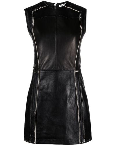 Acne Studios Sleeveless Leather Minidress - Black