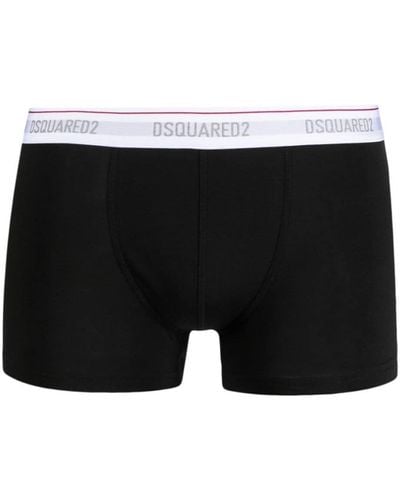 DSquared² Shorts mit Logo-Bund - Schwarz