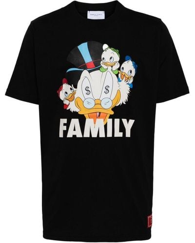 FAMILY FIRST Family T-Shirt mit grafischem Print - Schwarz
