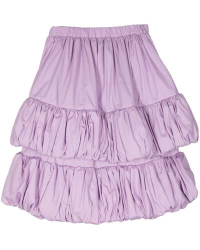 Comme des Garçons Tiered Cotton Skirt - Purple