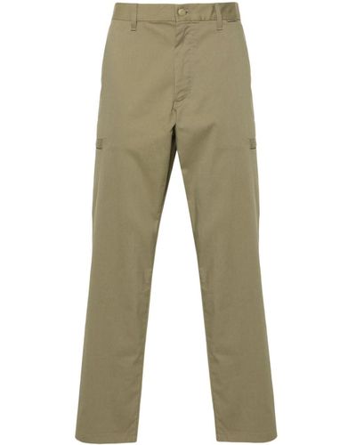 Calvin Klein Pantalones rectos de talle medio - Verde
