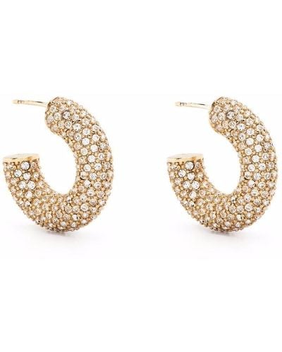 AMINA MUADDI Cameron Crystal-embellished Earrings - Metallic