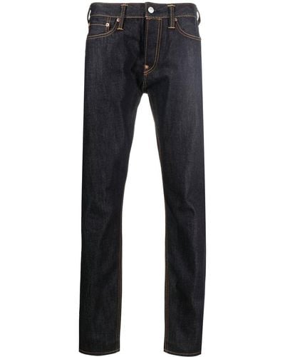 Evisu Slim-Fit-Jeans mit Stickerei - Blau
