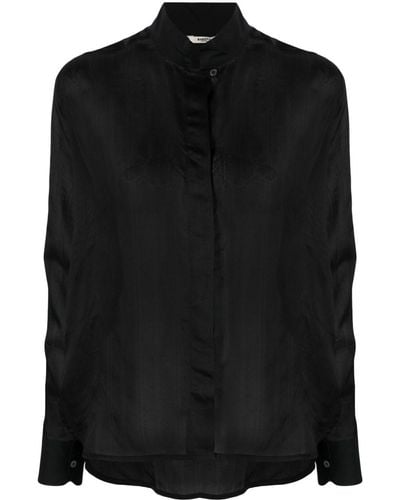 Barena Cassandra Velato Semi-sheer Shirt - Black