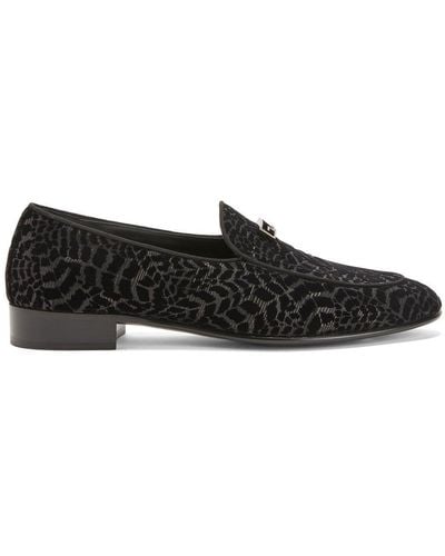 Giuseppe Zanotti Gz Rudolph Leather Loafers - Black