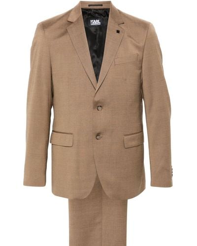 Karl Lagerfeld Drive single-breasted suit - Natur