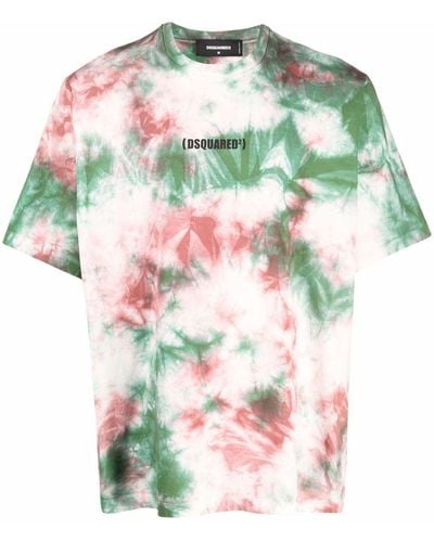 DSquared² Tie-dye Print Cotton T-shirt - Multicolour