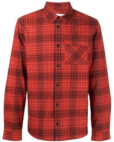 Aztech Mountain Check-print Long-sleeved Shirt - Red