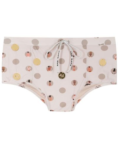 Amir Slama Badehose mit grafischem Print - Pink